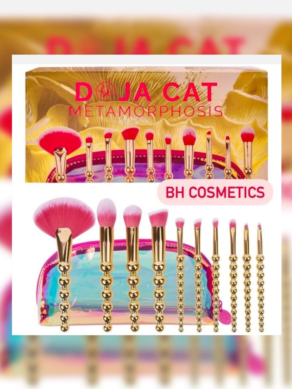 BH Cosmetics x Doja Cat Metamorphosis 10 Piece Brush Set with Bag NWT